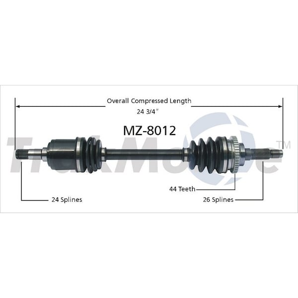 Surtrack Axle Cv Axle Shaft, Mz-8012 MZ-8012 - main